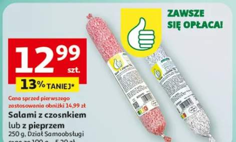 Salami z czosnkiem lub z pieprzem