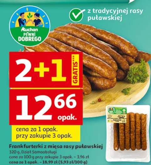 Frankfurterki z mięsa rasy puławskiej