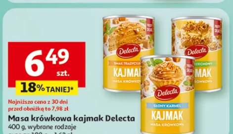 Masa krówkowa kajmak Delecta, wybrane rodzaje