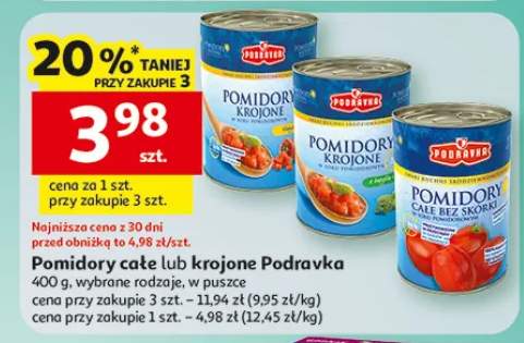 Pomidory całe lub krojone Podravka