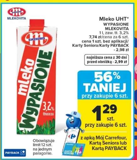 Mleko UHT wypasione 3,2%