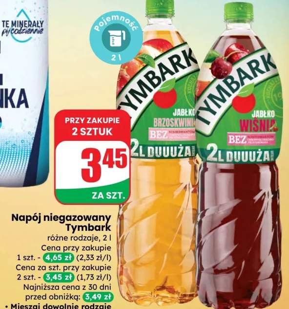 Napój niegazowany Tymbark różne rodzaje