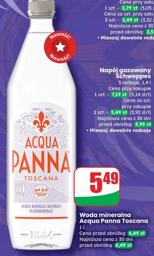 Woda mineralna Acqua Panna Toscana