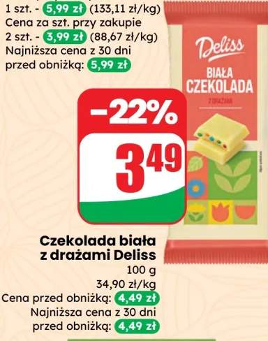Czekolada biała z drażami