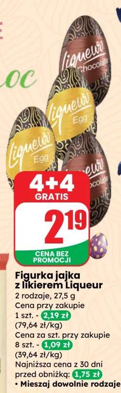 Figurka jajka z likierem Liqueur 2 rodzaje