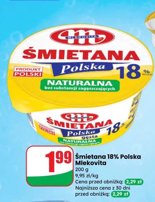 Śmietana 18% Polska naturalna