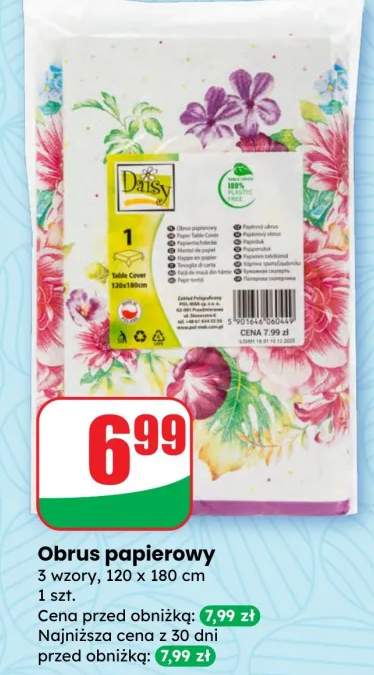 Obrus papierowy 3 wzory