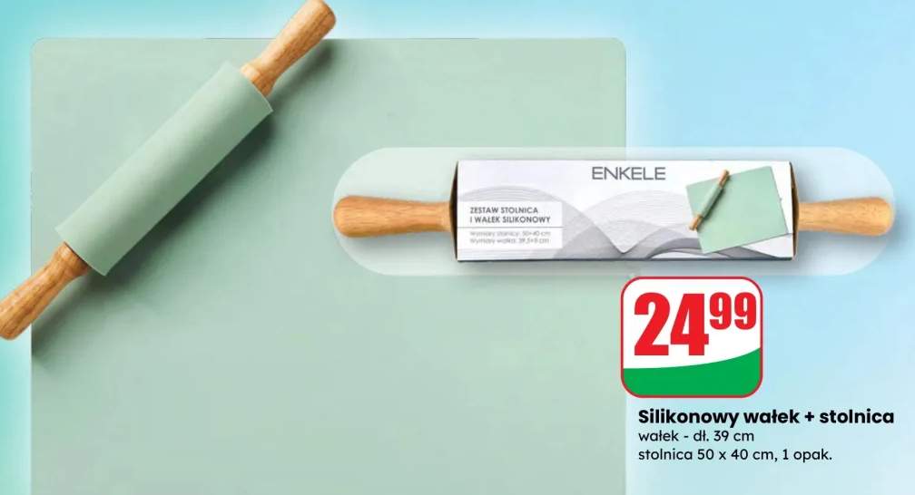 Silikonowy wałek + stolnica