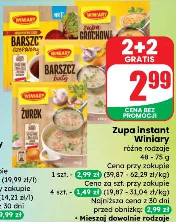 Zupa instant różne rodzaje