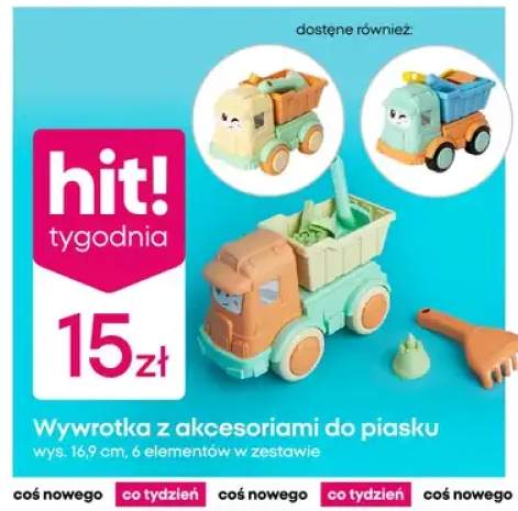 Wywrotka z akcesoriami do piasku