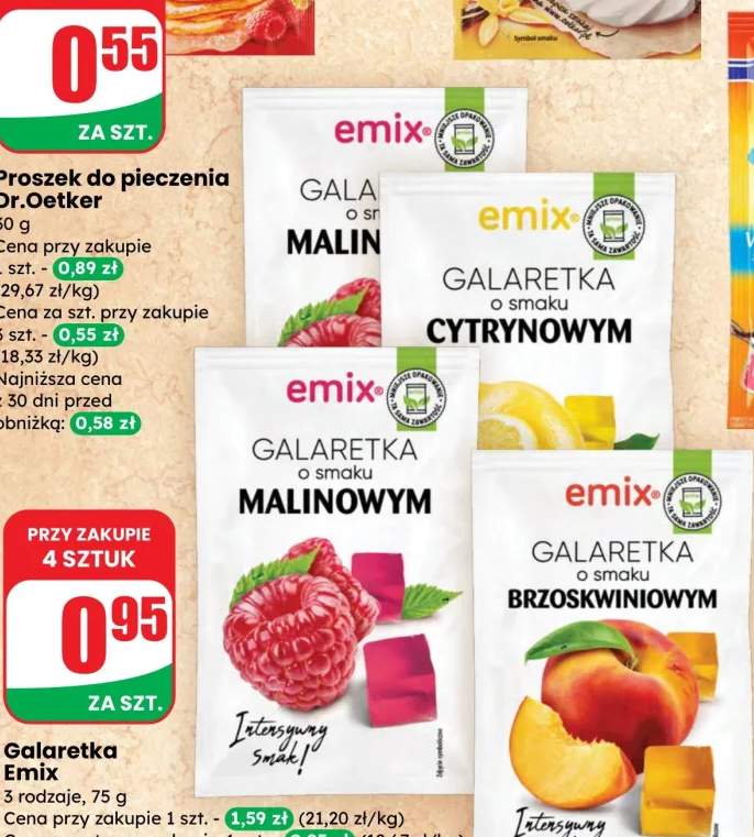 Galaretka o smaku brzoskwiniowym