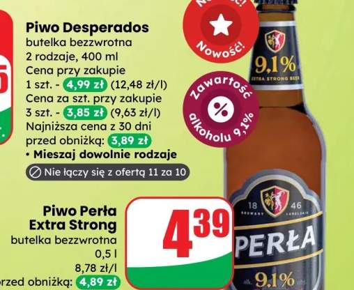 Piwo Desperados butelka bezzvrotna 2 rodzaje