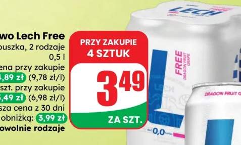 Piwo Lech Free puszka bezalkoholowe
