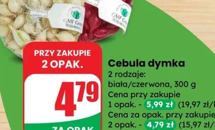 Cebula dymka 2 rodzaje: biała/czerwona