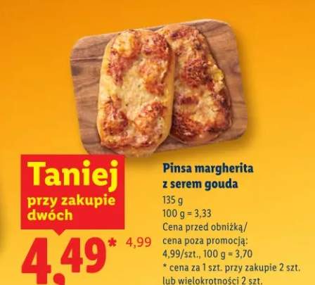 Pinsa margherita z serem gouda
