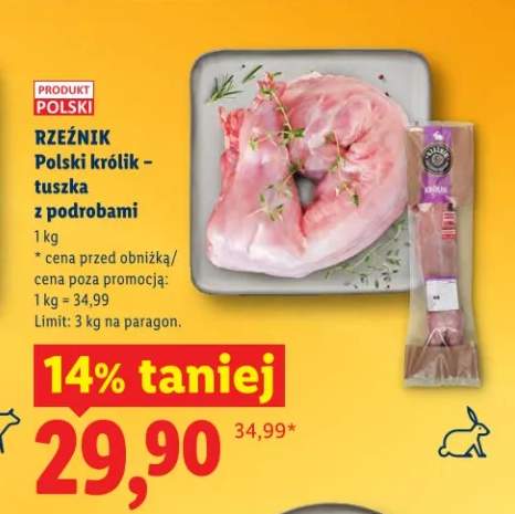 Polski królik - tuszka z podrobami