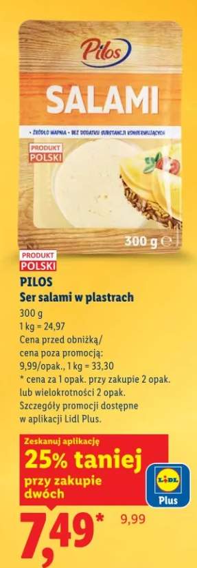 Ser salami w plastrach