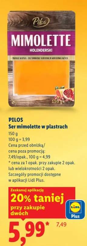 Ser mimolette w plastrach