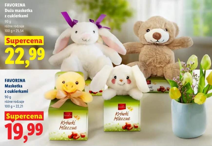 Maskotka z cukierkami różne rodzaje