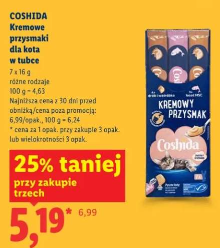 Kremowe przysmaki dla kota w tubce różne rodzaje