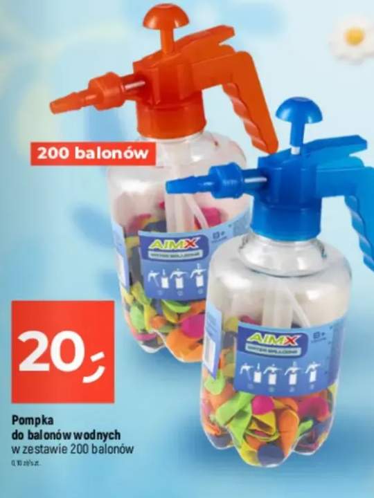 Pompka do balonów wodnych w zestawie 200 balonów