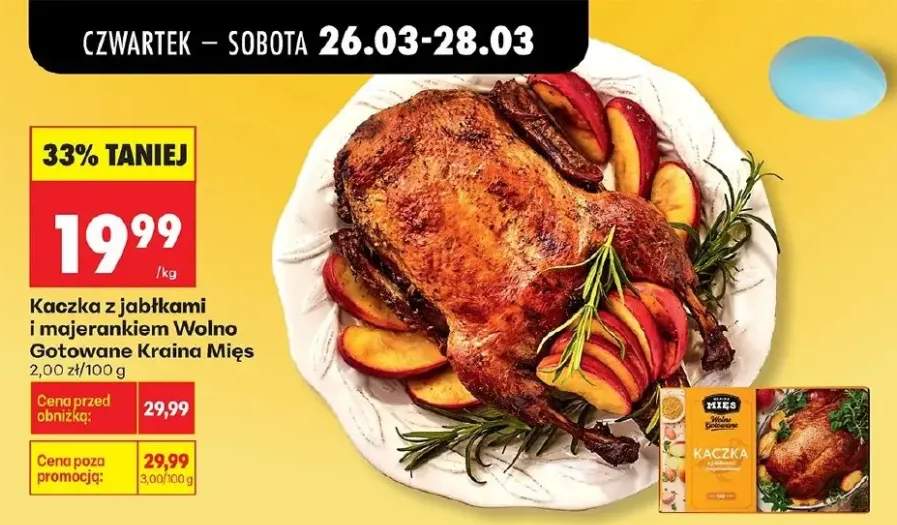 Kaczka z jabłkami i majerankiem wolno gotowane 