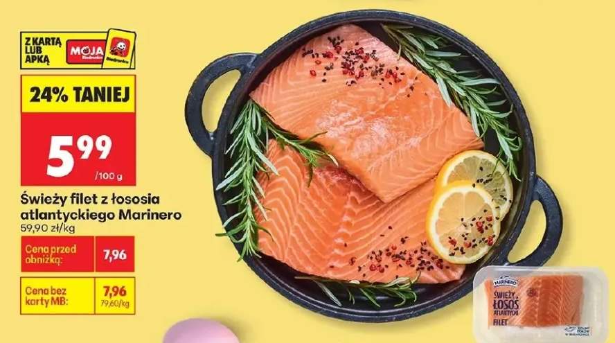 Świeży filet z łososia atlantyckiego