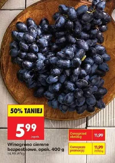 Winogrono ciemne bezpestkowe