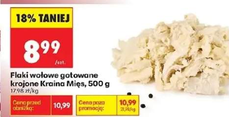 Flaki wołowe gotowane krojone