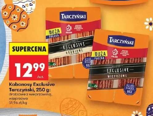 Kabanosy Exclusive drobiowe z wieprzowiną