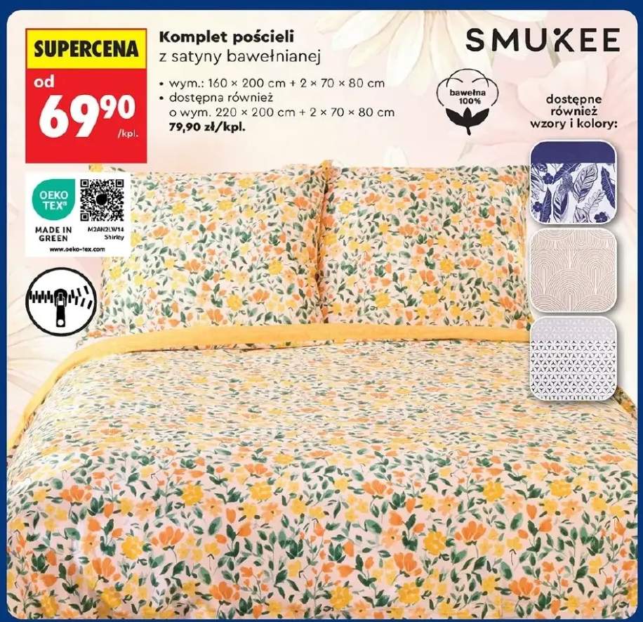 Komplet pościeli z satyny bawełnianej