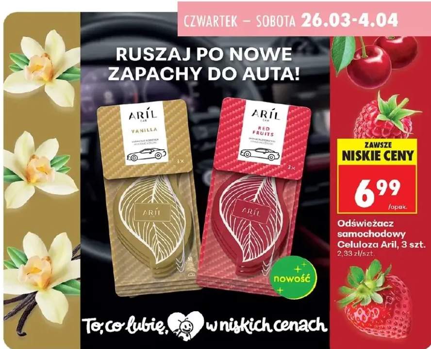 Odświeżacz samochodowy Celuloza Vanilla