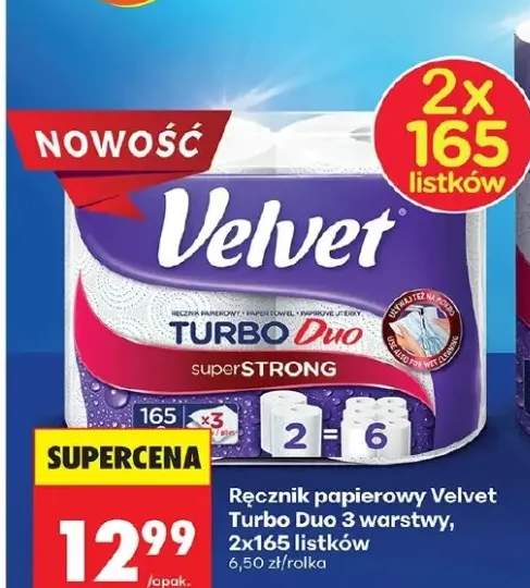 Ręcznik papierowy Turbo Duo 3 warstwy, 2x165 listków