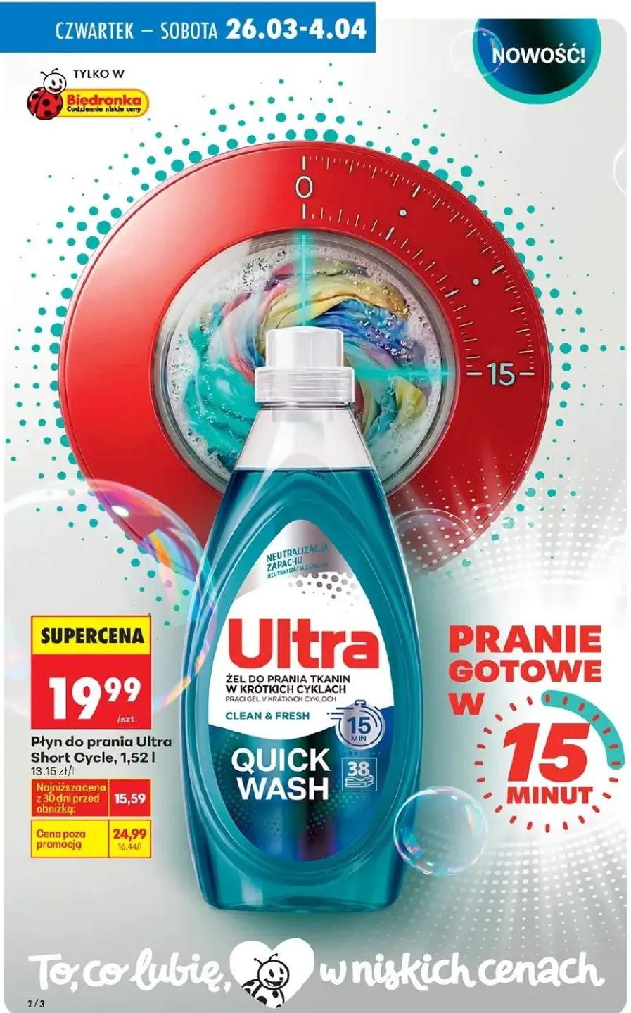 Płyn do prania Ultra Short Cycle