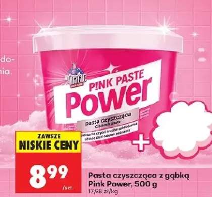 Pasta czyszcząca z gąbką Pink Paste