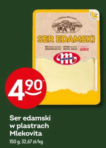 Ser edamski w plastrach
