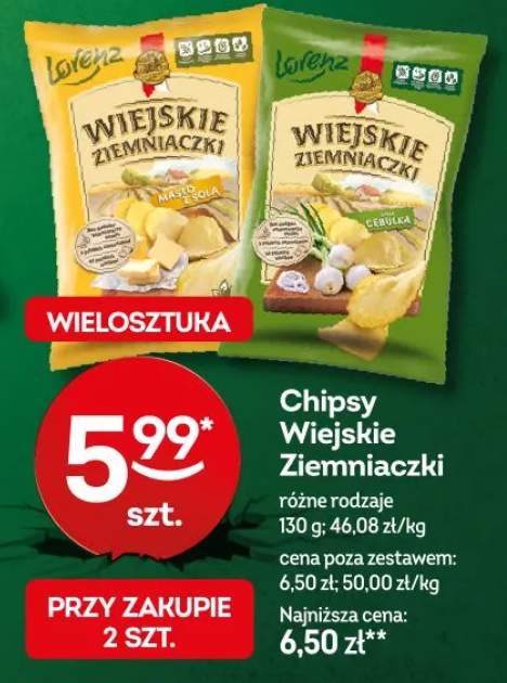 Chipsy wiejskie ziemniaczki różne rodzaje