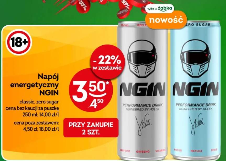 Napój energetyczny zero sugar