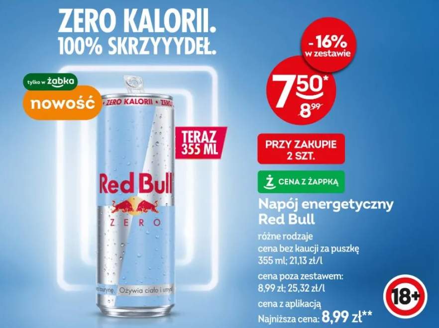 Napój energetyczny Red Bull różne rodzaje