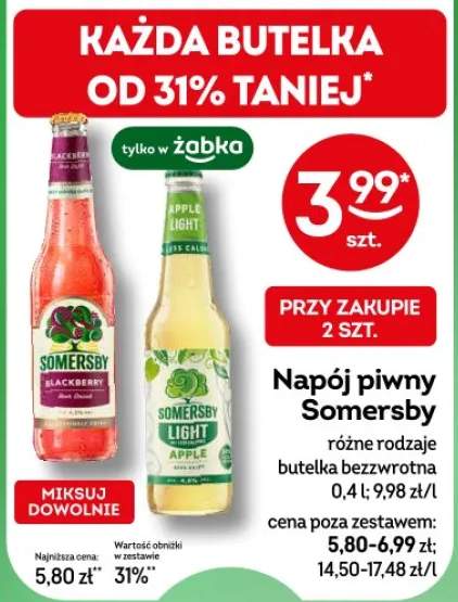 Napój piwny Somersby różne rodzaje