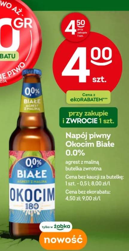 Napój piwny agrest z maliną butelka zwrotna