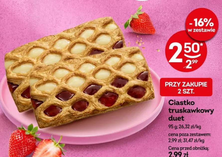 Ciastko truskawkowy duet