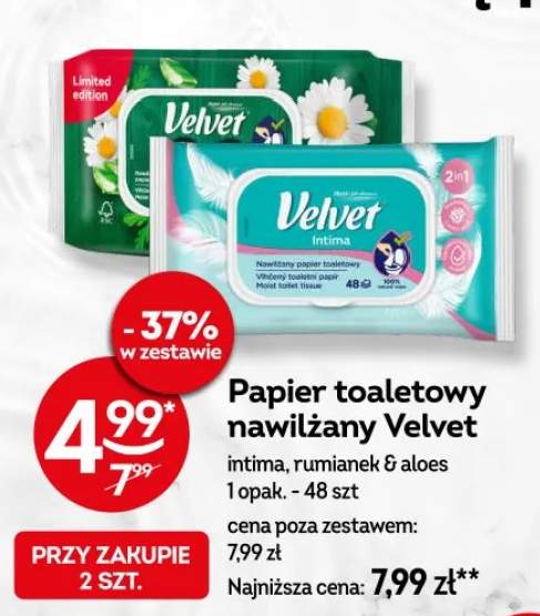 Papier toaletowy nawilżany intima, rumianek & aloes