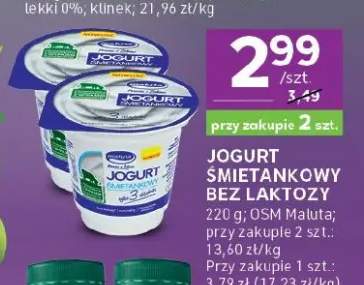 Jogurt śmietankowy bez laktozy