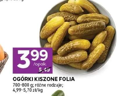 Ogórki kiszone Folia różne rodzaje