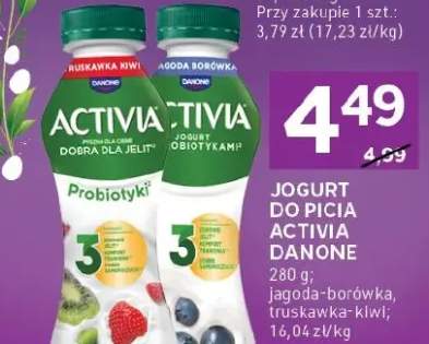 Jogurt do picia Activia jagoda-borówka, truskawka-kiwi