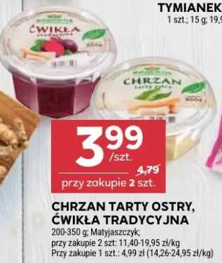 Chrzan tarty ostry, ćwikła tradycyjna