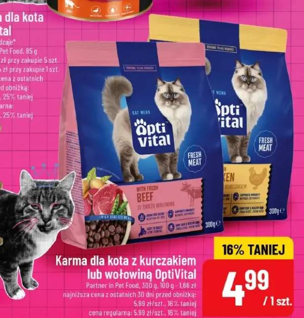 Karma dla kota z kurczakiem lub wołowiną