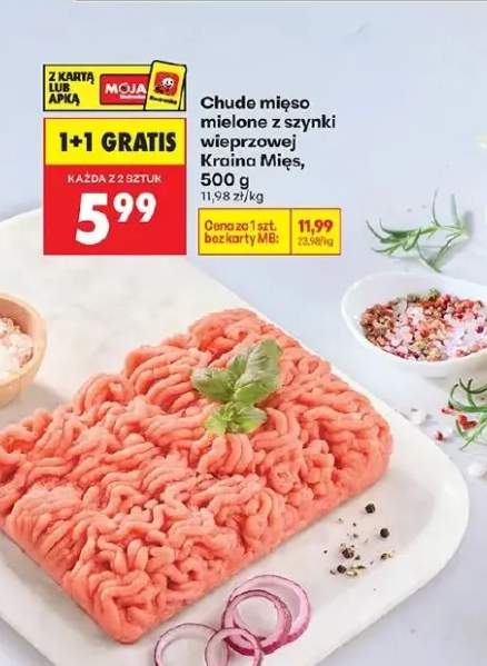 Chude mięso mielone z szynki wieprzowej