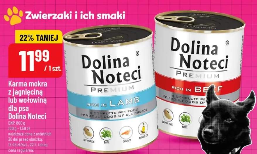 Karma mokra z jagnięciną dla psa